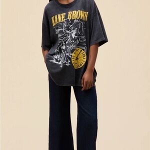 Daydreamer Black Graphic Tee with Yellow Accents